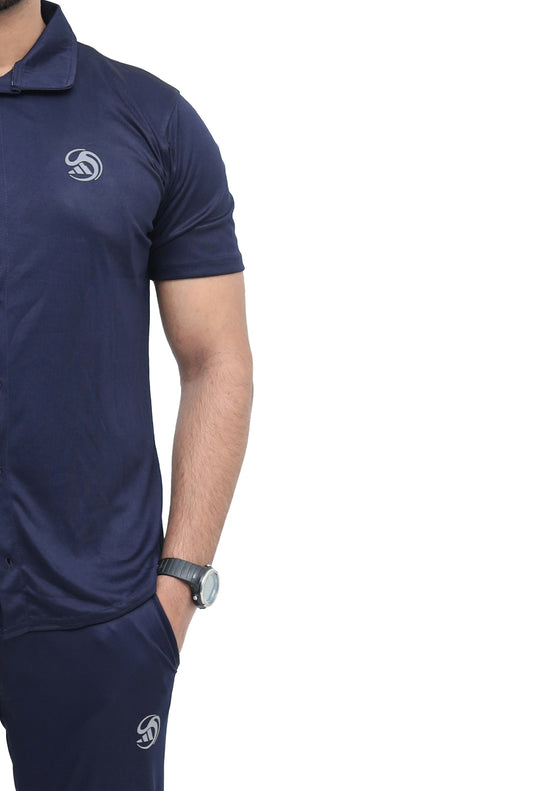 Summer Tracksuit – Breathable Macro Lycra Stuff for Men/Women | Navy Blue Color