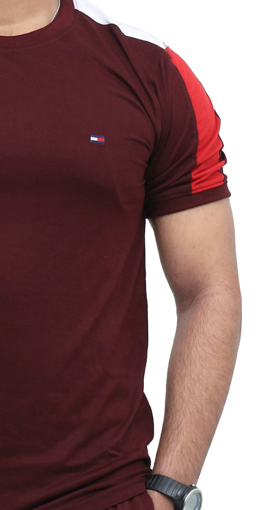 "Ultra-Light Summer Tracksuit Set – Breathable Jersey for Men/Women | Maroon Color