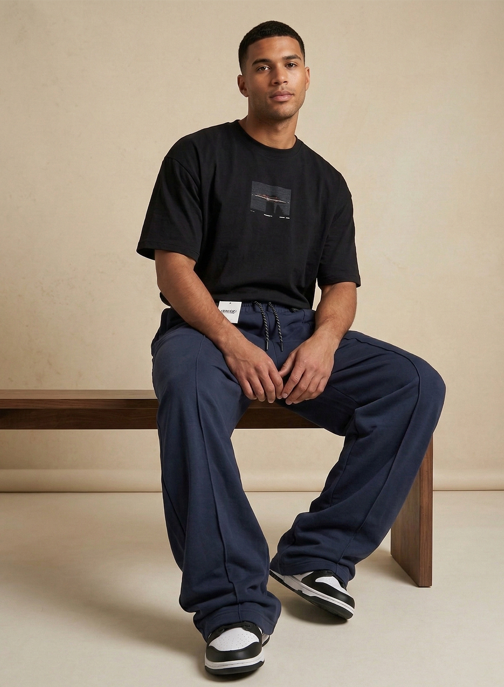 Urban Wideleg Trouser-Navy