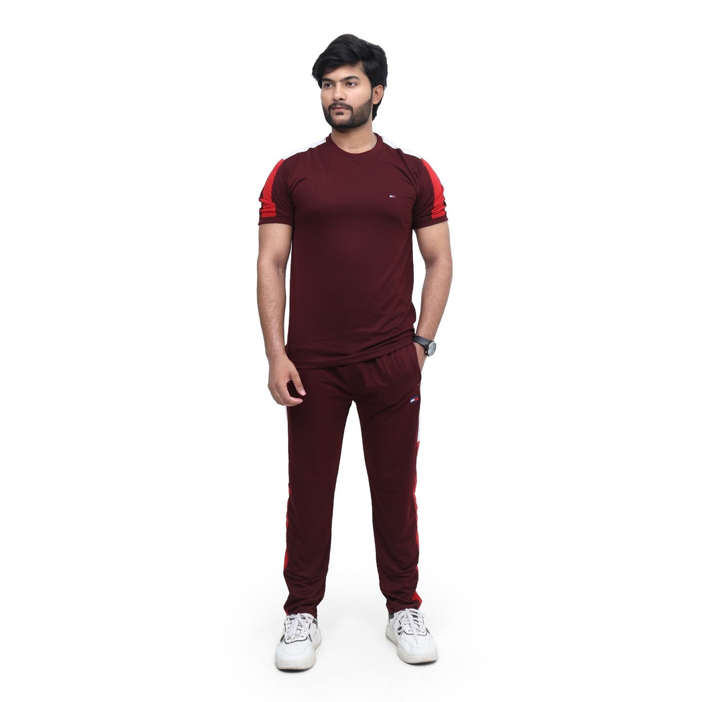 "Ultra-Light Summer Tracksuit Set – Breathable Jersey for Men/Women | Maroon Color