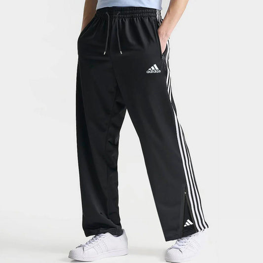 Baggy Style Trouser with Signature Stripes & Ankle Zips Black Color| For Both Men & Women